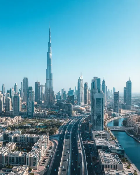Dubai skyline and the Burj Khalifa
